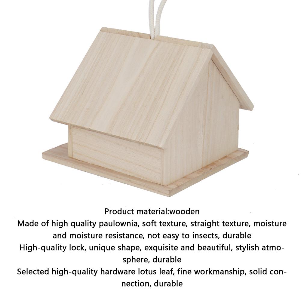 Fuglehus Slitesterkt Hengende Furu Fuglereir for Fugler Matstasjon Hvilestopp(rød)