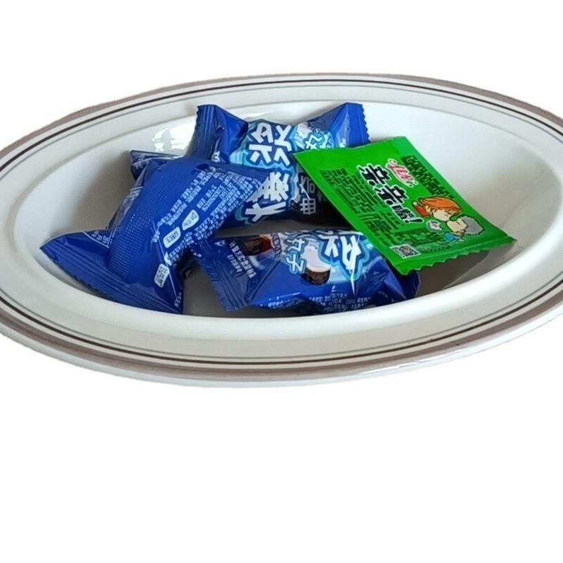 Court-Style Grey White Oval Ceramic Plate – Retro Soup, Salad, Pasta Dish