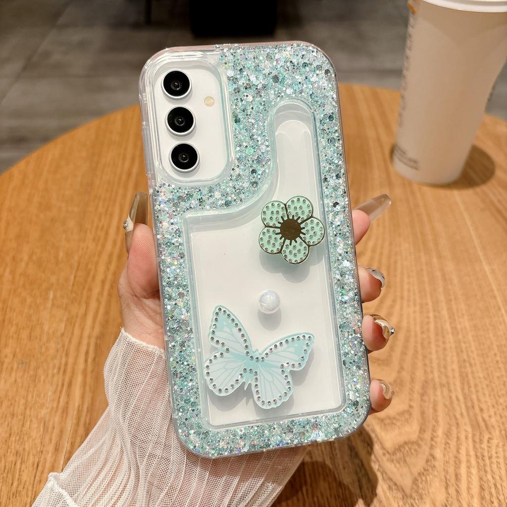 Applicable To Apple 16Promax Butterfly Glitter Mobile Phone Case iPhone12 XSAMX Epoxy Protective Case 14