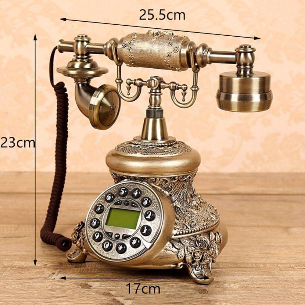 Klasický Retro pevný telefon Starožitný Domácí telefon - Tlačítkové a Rotační telefony - Retro Telefon se šňůrami - LCD Displej Retro Dekorativní telefon