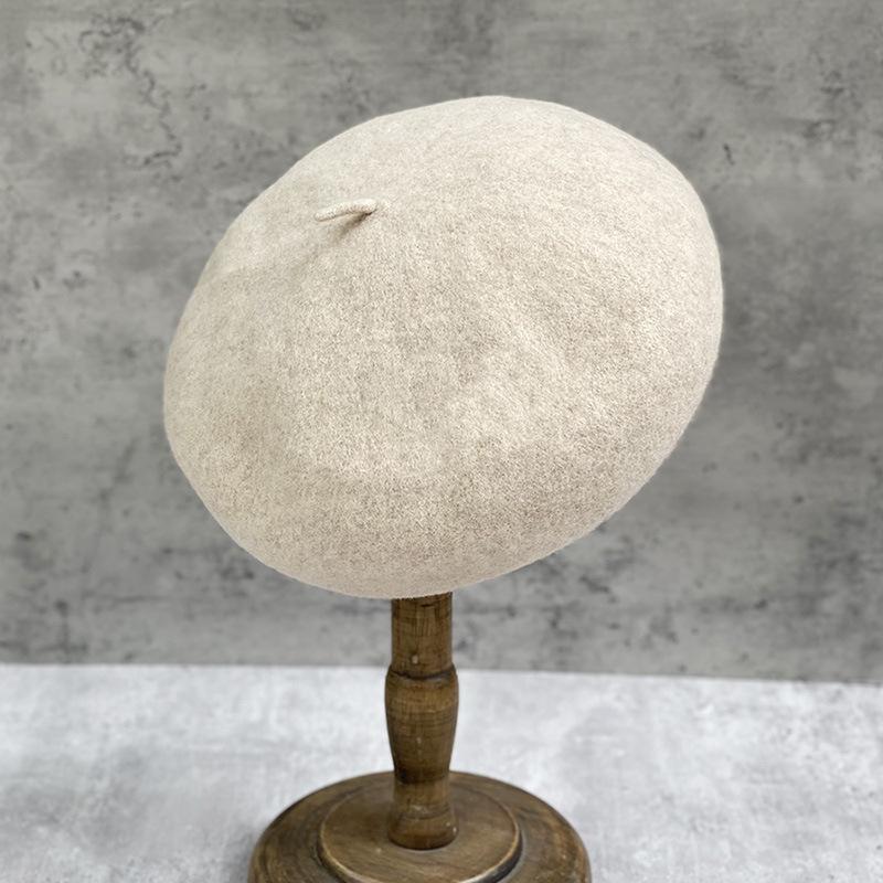 Australische Haar-Baskenmütze Kinder-Malermütze Aufgewertetes gestreiftes Schweißband Zarte dreidimensionale Pilzmütze Wollknospenmütze