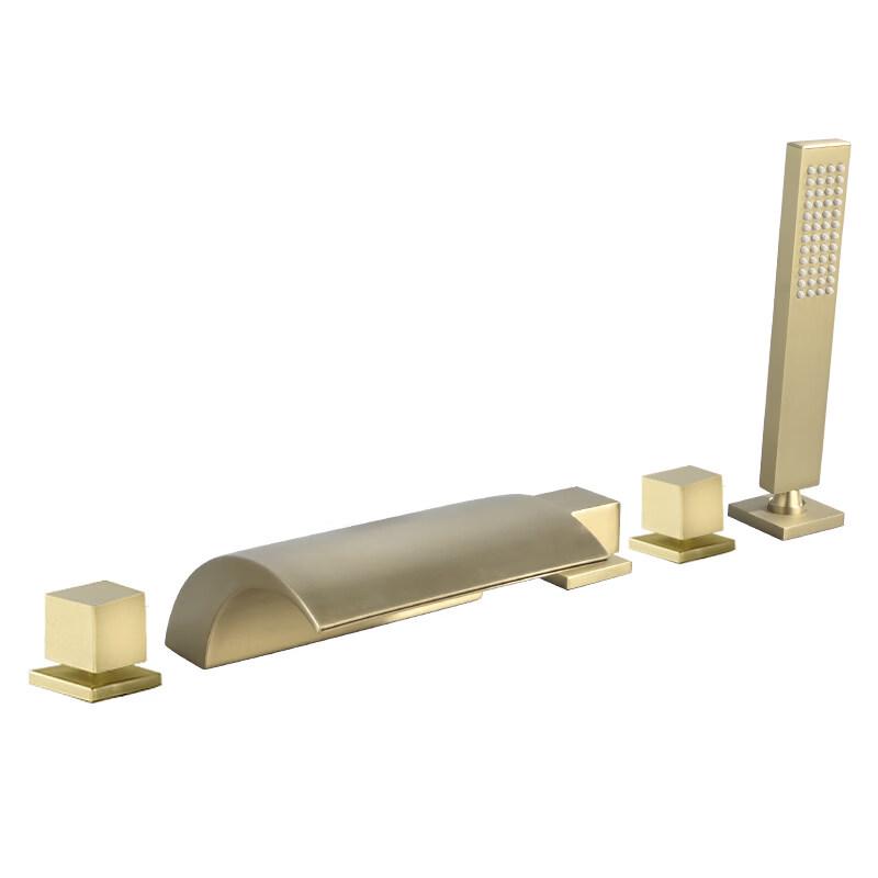 

Deck-Mounted Bathtub Waterfall Faucet Set