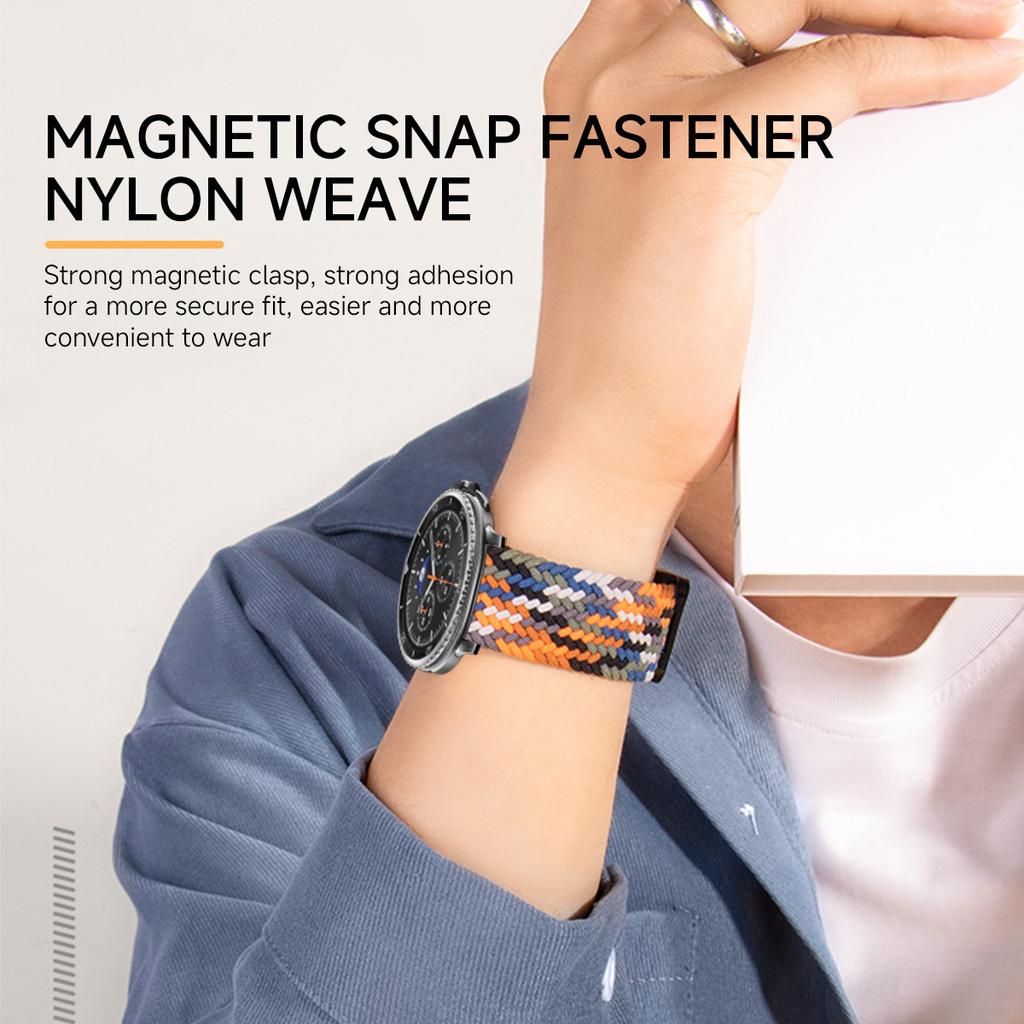 Magnetický opletený nylonový řemínek Solo Loop vhodný pro Samsung Galaxy Watch 8 40mm/44mm Řemínek pro Galaxy Watch 8 Classic 46MM Correa