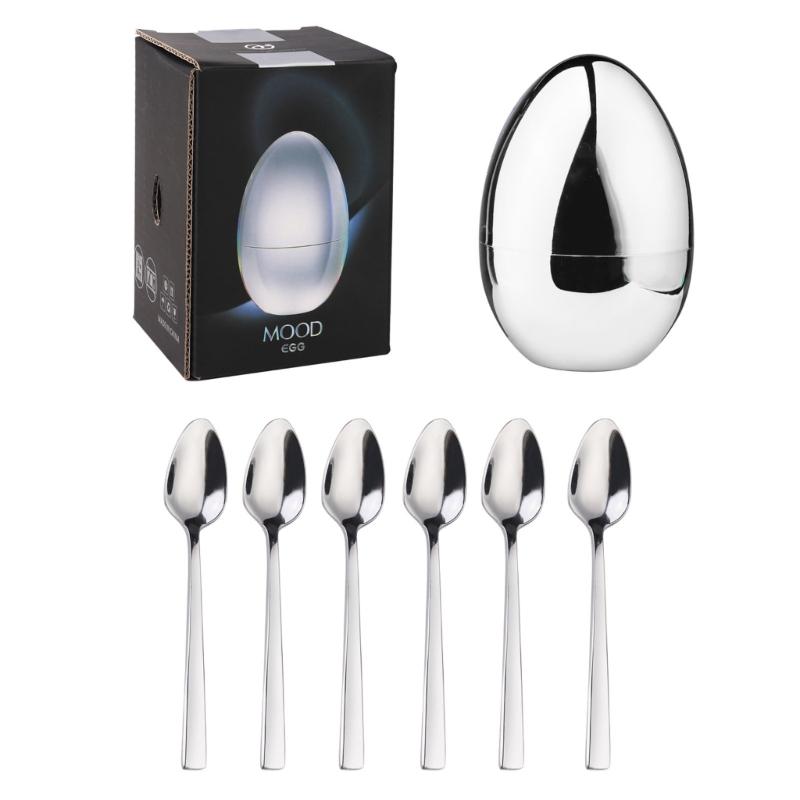 6Pcs Stainless Steel Stirring Spoons Mini Espresso Coffee Spoon Dessert Scoop for Restaurant, Home, Bar, Party серебряный