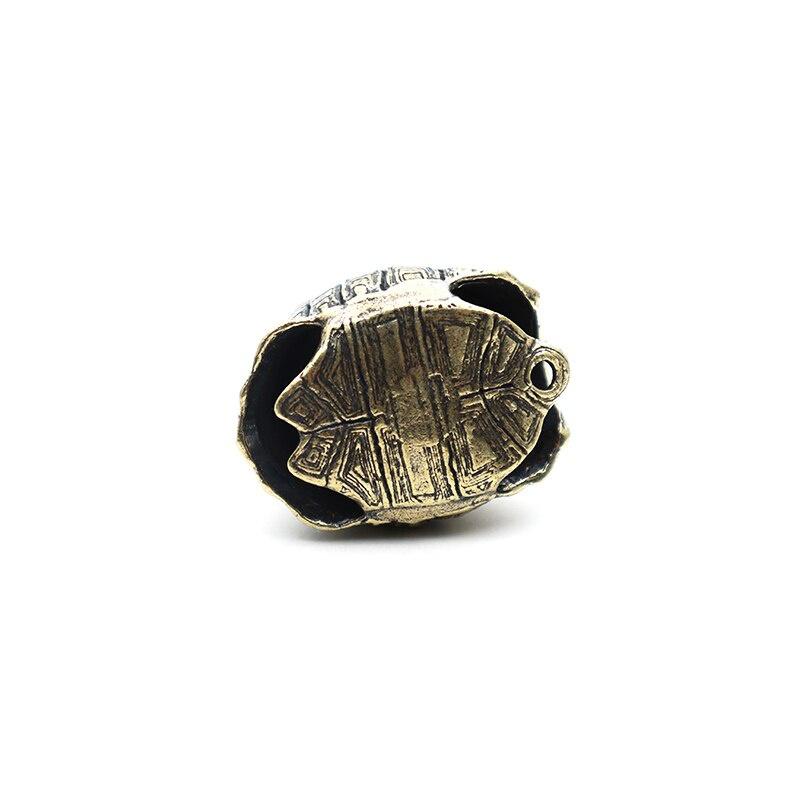 Vintage Brass Tortoise Shell Bell Pendants for Keychain Jewelry Lucky Feng Shui DIY Hanging Lanyard Accessories Turtle Keyrings