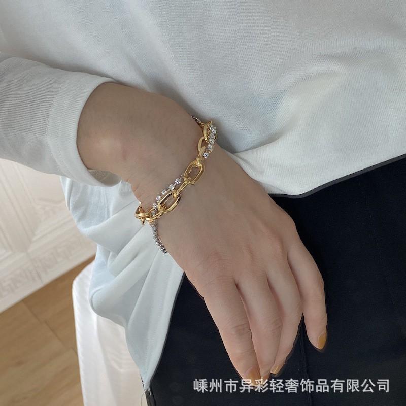 Double Layer Two-Tone Chain Necklace Women Minimalist Geometric Stylish Layered Choker Fashion Jewelry