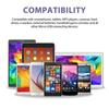 [Lot de 2,2m]Câble Micro USB 2.0 en PU Tressé Connecteur en Aluminium Chargeur Cordon Usb pour Phones Android-Noir+Bleu