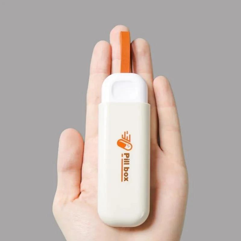 Malá módní přenosná severského stylu krabička na pilulky, dávkovač tablet, krabičky na léky, 3 přihrádky, dávkovací úložná sada, organizér