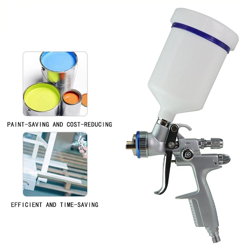 1.3mm 600CC Air Spray Paint Gun HVLP Gravity Feed Spray Gun Paint Sprayer for Walls Automotive Home Improvemen, High Atomization