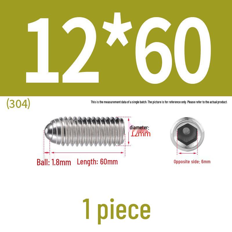 Stainless Steel Ball Plunger Set: M2.5-M16 Ball Screw Positioning Spring Plunger