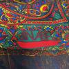 Used Beautiful condition, JIN ABE 100% silk large scarf, paisley pattern, shawl