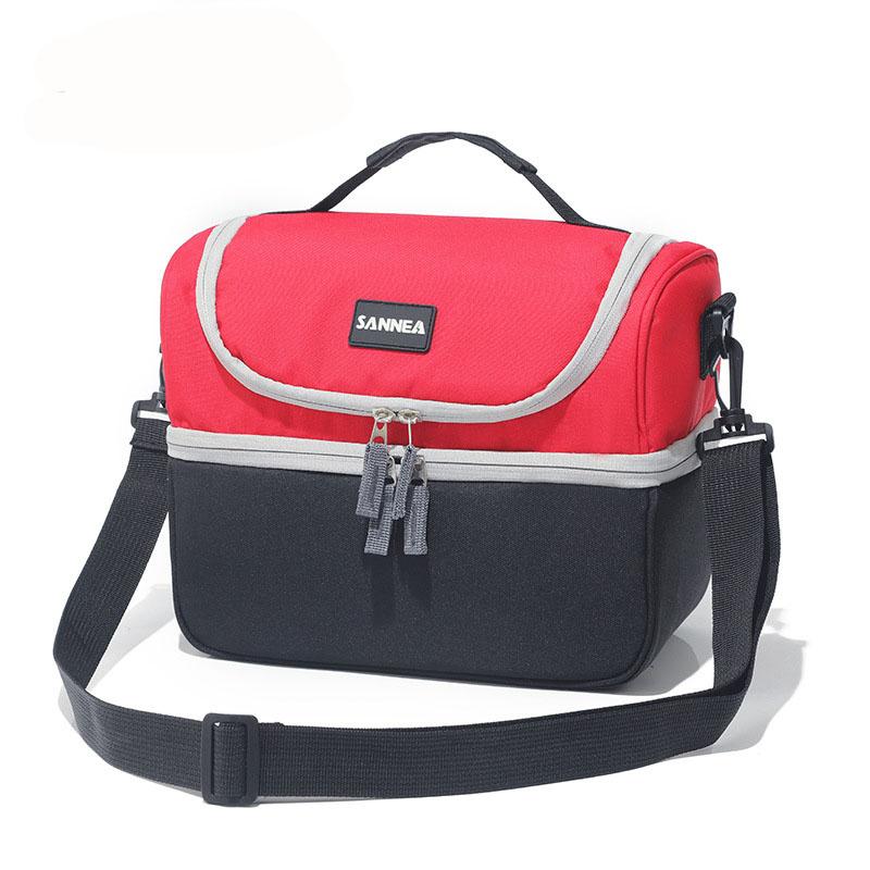 

7L Thermo Lunch Bag Waterproof Cooler Bag Insulated Lunch Box Thermal Lunch Bag For Kids Picnic Bag Simple And Stylish красный