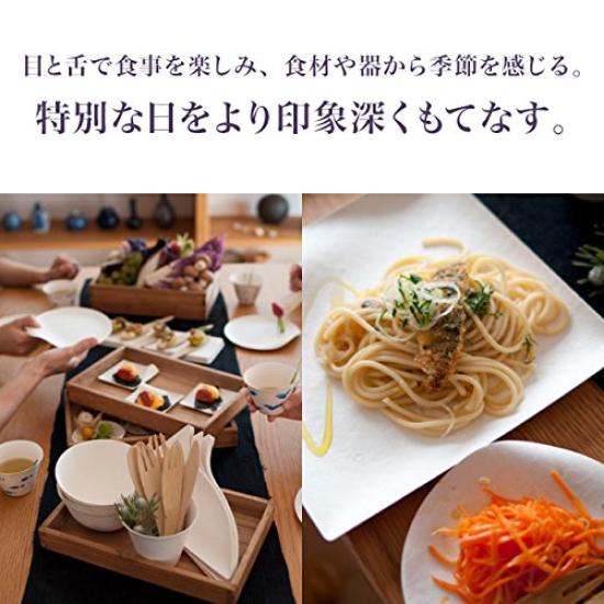 Disposable paper plates WASARA square plates 100 pieces (medium)