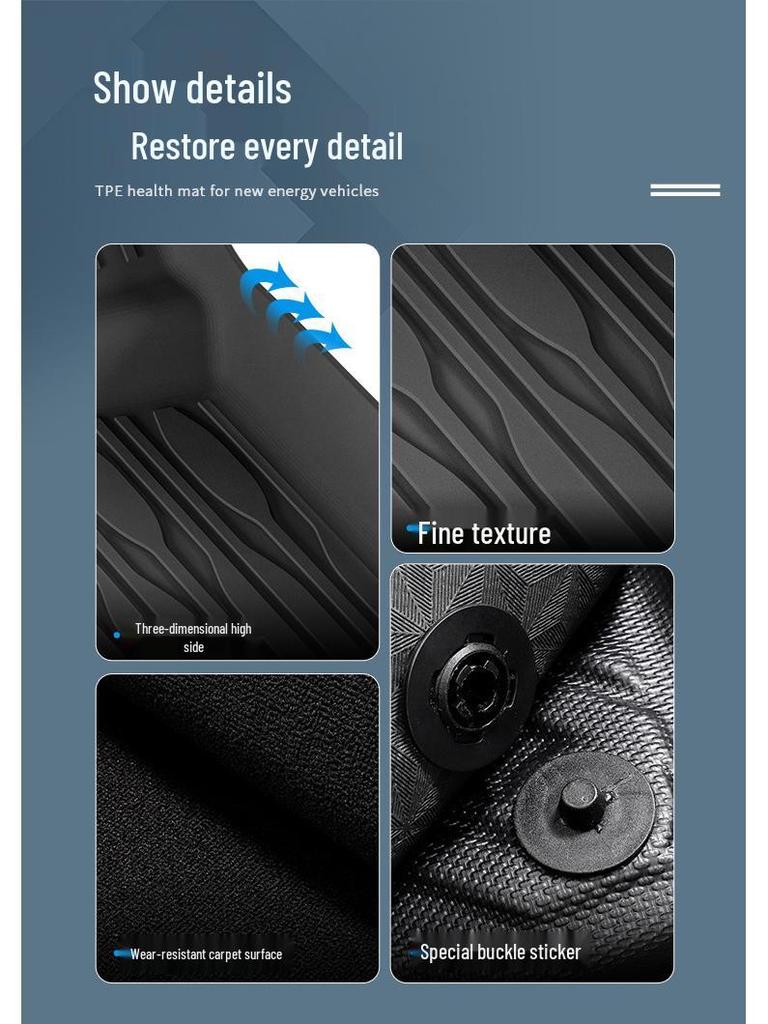 All-Weather TPE Floor Mats & Trunk Mat for Haishi 05 EV - Compatible with 25 Models