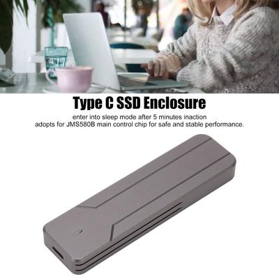 Carcasa SSD SATA 10Gbps USB3.2 Gen2 Suspensión Automática Carcasa Metálica Estable Seguro Carcasa SSD M.2 NVME SATA