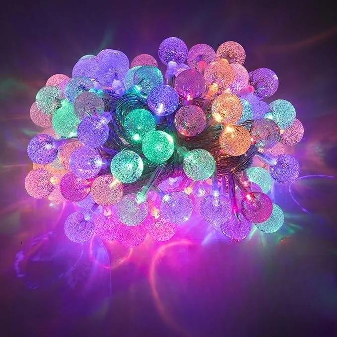 Led Crystal Globe Lights USB/Battery Operated Led Ball String Lights Waterproof Festoon Fairy Light for Garden Christmas Decor