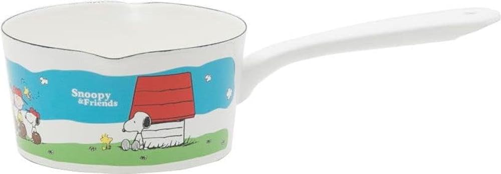 

Эмалированный молочник Snoopy 15 см 1200 мл двусторонний SNJ-902 белый