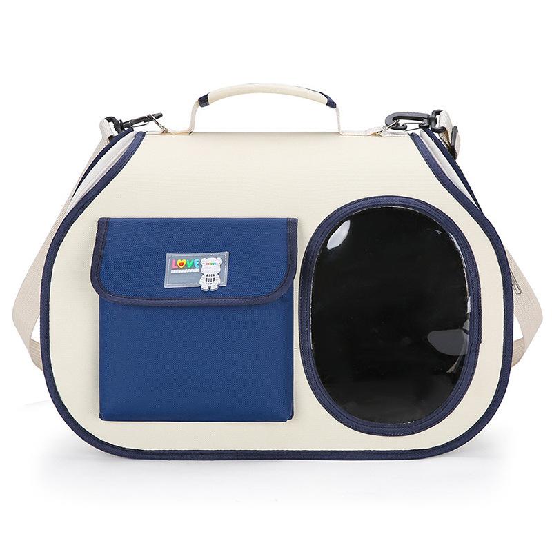 

Portable Cat Bag Outing Pet Handbag Single Shoulder Crossbody Dog Bag Cat Bag Carriers Puppy Suitable for 7.5kg Cats Products 45x26x32cm темно-синього кольору