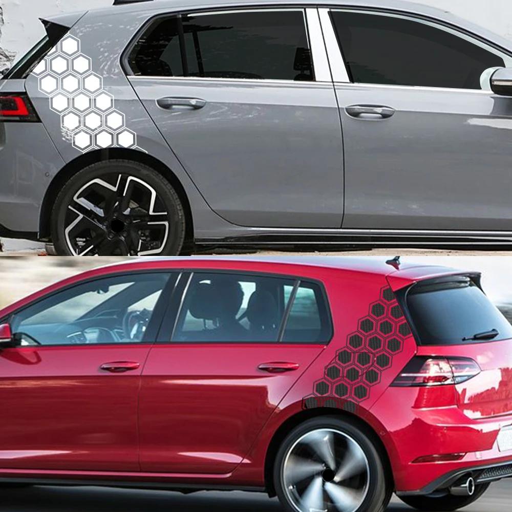 Honeycomb Hexagonal Graphics Car Vinyl Decal Car Body Side Sticker Waterproof Modification Decoration Auto Tuning Accessories
