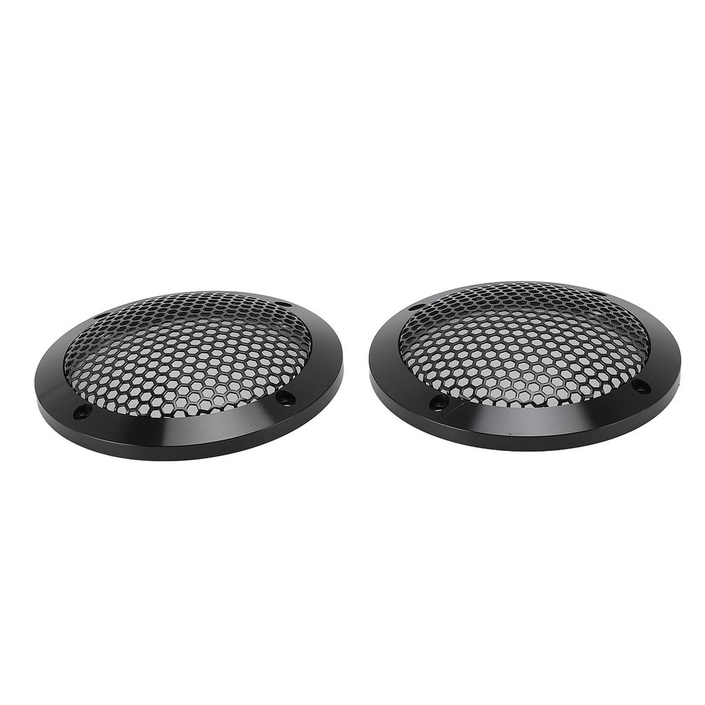 2PCS Ceiling Speaker Grill Cover 92mm Iron Aluminum Round Speaker Mesh Cover Grille Protector for Home Theater Car