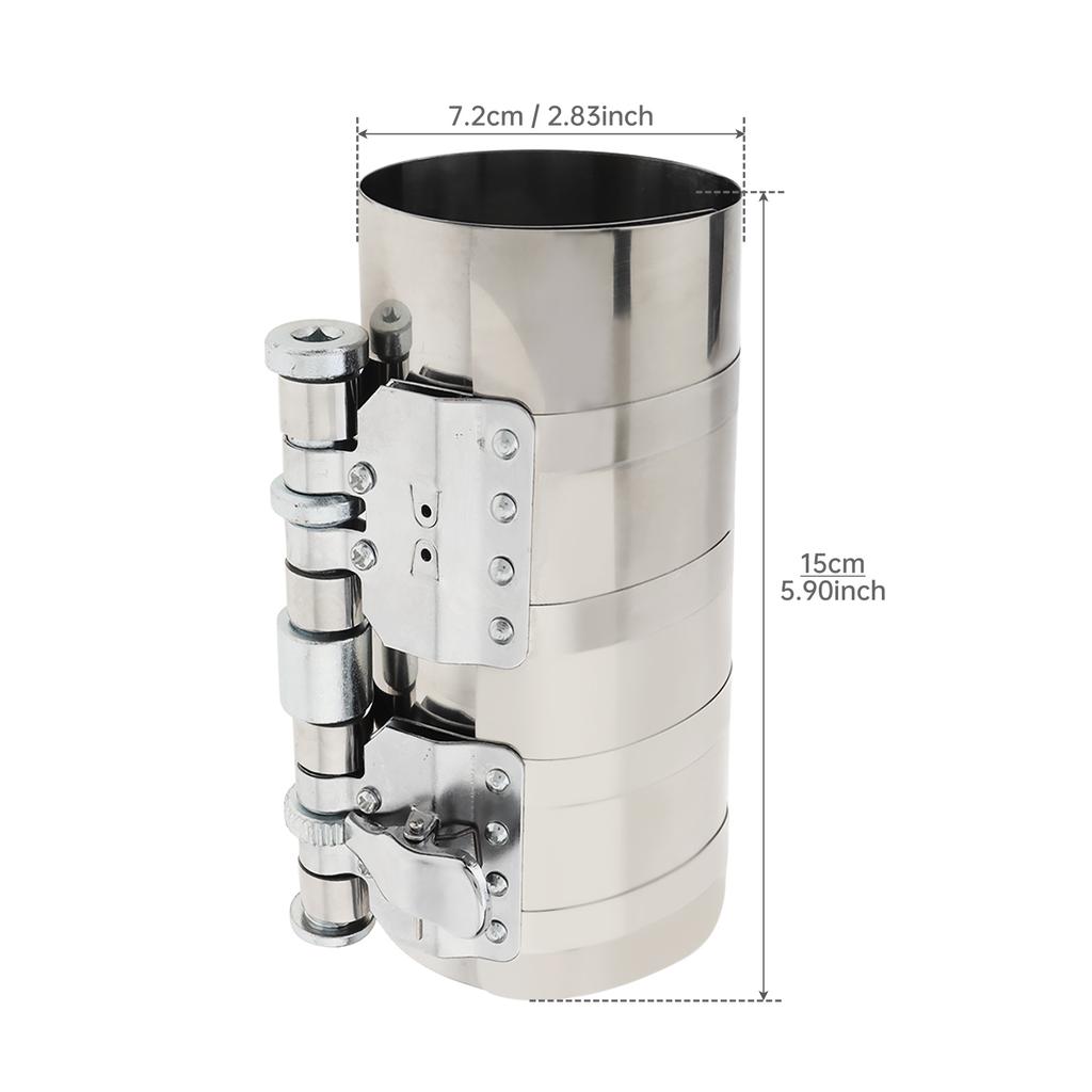 Adjustable 2.4-7.6 Inch 60-190mm Car Engine Piston Circle Compressor Professional Installer Removal Kit Includes Four Angle Wrench Storage Bag