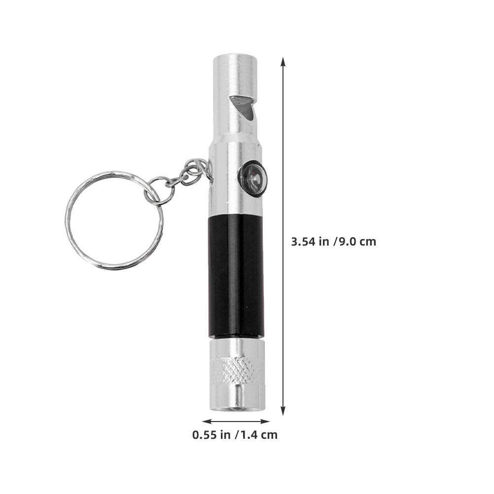 Aluminum Alloy Survival Whistle with Compass Flashlight Lightweight Emergency Whistle for Outdoor Activities Hiking Camping Self