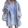 Felpe con cappuccio oversize larghe da donna Felpe con cappuccio autunnali invernali tinta unita a maniche lunghe Top con cappuccio Tasche con cerniera da donna Cappotti Abbigliamento