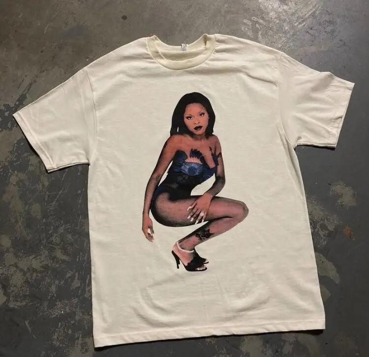VTG Style Foxy Brown Rap Girl TShirt White Unisex S5XL U028