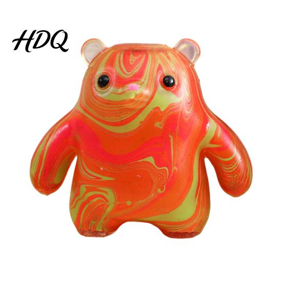 Soft Gel Stress Ball Bear Squeeze Toy Slow-Rising TPR Fidget for Relief Anxiety Decompression Gadget Students Adults Portable Novelty Gift