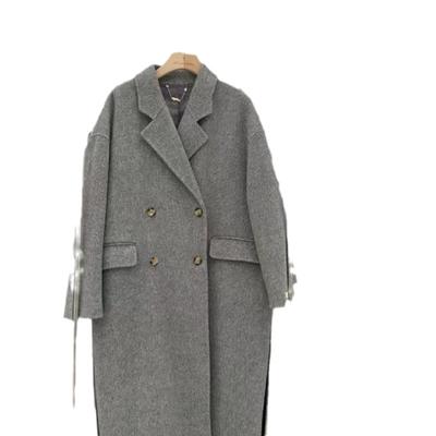 Neuer Herbst- und Winter-Wendemantel aus Wolle, lang, koreanischer Stil, locker, lässig, langer Wollmantel