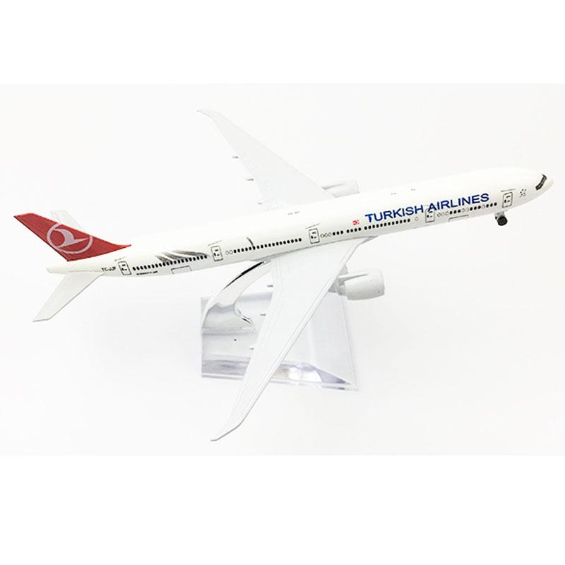 20cm Turkish Airlines Boeing 777 Airplane Model Turkey 16cm B777 Plane Model Alloy Metal Diecast Aircraft Model Toy Plane Gift