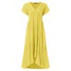 ZANZEA Dame V-hals Kortermet Baggy Ruffled Sundress Løs sommerstrandkjole