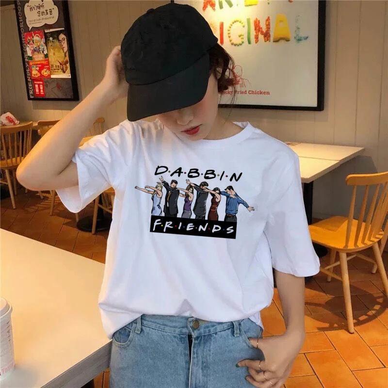 friends tv show t shirt Clothing 2026 korean tshirt 90s women female top tee shirts Graphic t-shirt Girl kawaii summer Korean