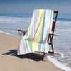 Beach Towel Colorful Stripes Printed Pattern Sun Protection Windproof Suitable For Pool Camping Travel Blanket