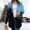 Women's Geometric tribal lines 3D Print Long Sleeve Open Front Cardigan, Casual Loose Fit Lightweight Street Style Outerwear