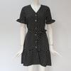 Timeless Ladies Womens Polka Dot V-neck Short Sleeve Summer Shirt Dress In Premium Quality