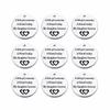 Louleur 10 Styles Stainless Steel Rhodium Pendants Stamping Tag Round Letter Charm Pendant for DIY Necklace Bangle Makings