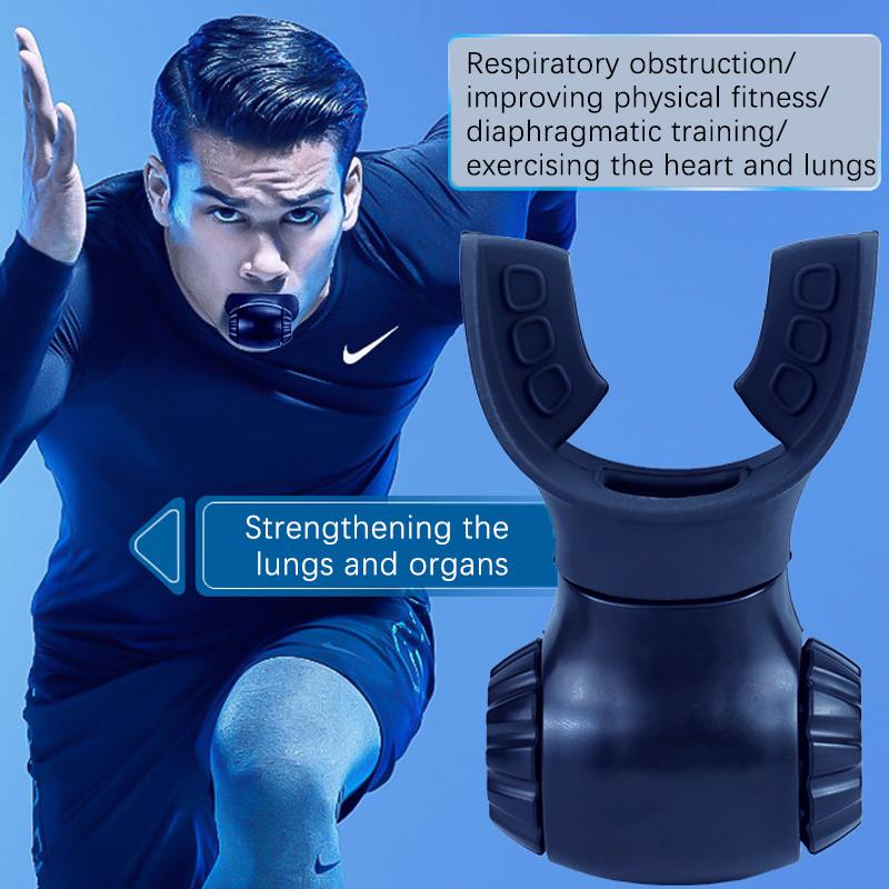 Vylepšený dýchací trenažér plicní respirátor fitness vybavení respirační silikonový trénink ve vysoké nadmořské výšce nástroj pro venkovní cvičení