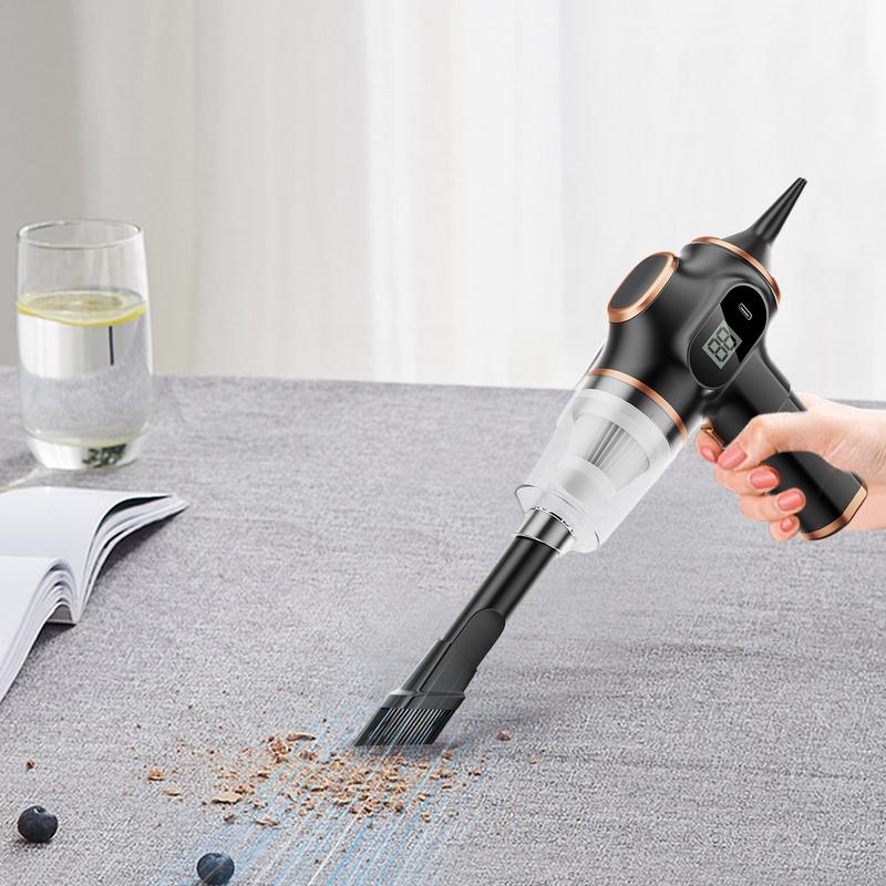 Car Vacuum 120W Cordless Vacuum Small For Car High Suction Power Handheld Power Display Vacuum Rechargeable Mini Cleaner