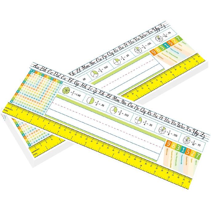 Fancy Land Multiplication Desk Reference Nameplates Math Traditional Manuscript Name Plate Self Adhesive for Students Pack of 36