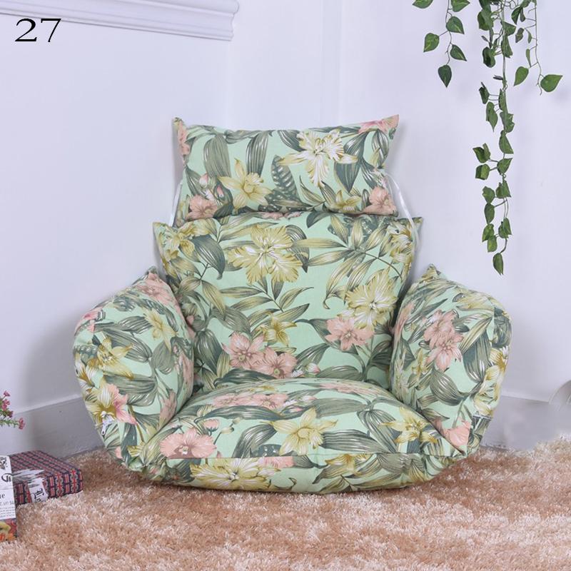 Hanging Swing Egg Chair Cushion Cover Patio Large Round Papasan Chair Pad Cover Empty (No Filling) Garden Lounger Cushion Cover