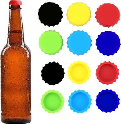 Bottle Caps,Beer Bottle Caps Silicone Reusable Soda Bottle Stopper Hat Sealer Cover for Beverages, HomeBrew, Kitchen Gadgets,Prevent Spillage,BPA-Free