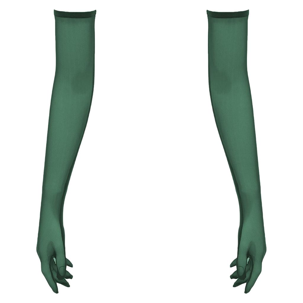 Guantes de Malla Unisex por Encima del Codo Antideslizantes de Dedo Completo para Ópera Cosplay