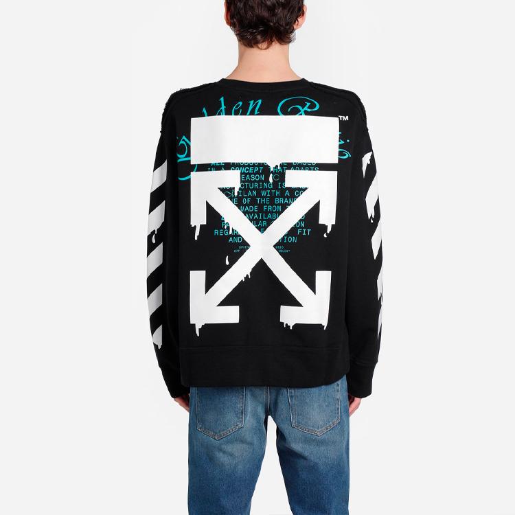 Felpa OFF WHITE Frecce Gocciolanti Incompiuto OMBA037R20E300051001
