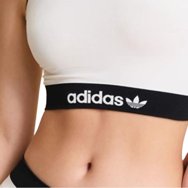 Adidas Color Block Elastic Anti-Chafe Moisture-Wicking Sports Bra Women Underwear Light-Beige 4A3H67-103
