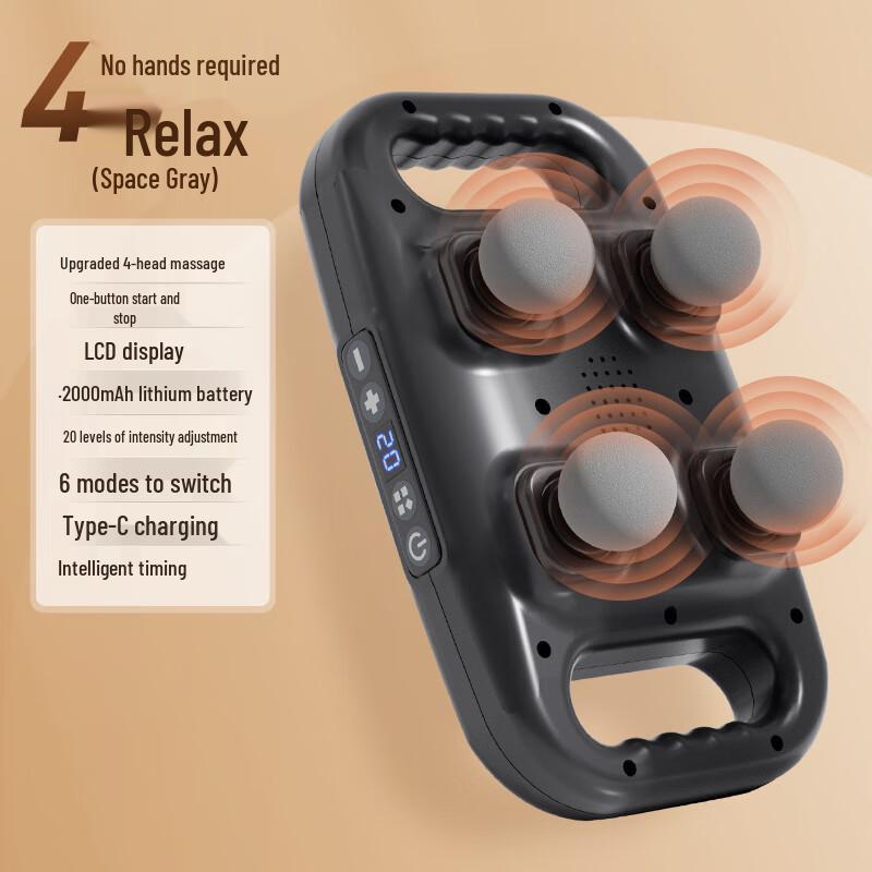Likestore 4-Head Electric Percussion Massage Gun
