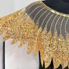 Sophisticated Black Sequins Cape Collar Elegant Party Neckwear Luxurious Bridal for Fashion Females