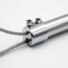 60cm Stainless Steel Pig Dog Cather Pole Catching Lasso Pig Catcher Pole Wire Rope Animal Catch Pole Stretchable Handle