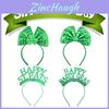 St. St. Patricks Day Haarband Fliege Kleeblatt Grün Irisches Stirnband Mädchen Party Geschenk
