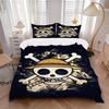 One Piece Skull Logo Bedding Set - 3 Piece Comforter Cover Gift for Bedroom,Includes No InsertB154
